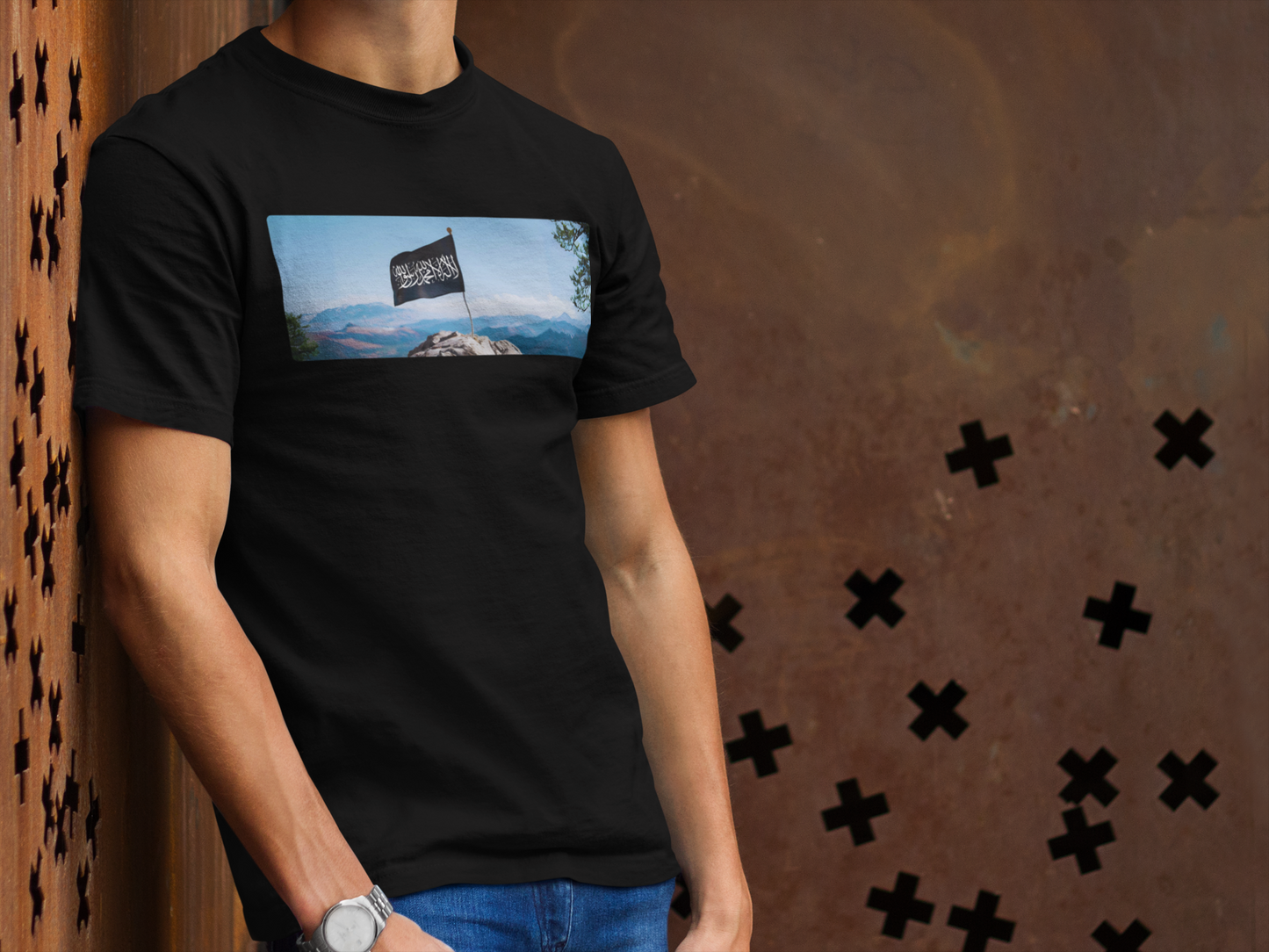 Shahada Flagge Basic Shirt Unisex
