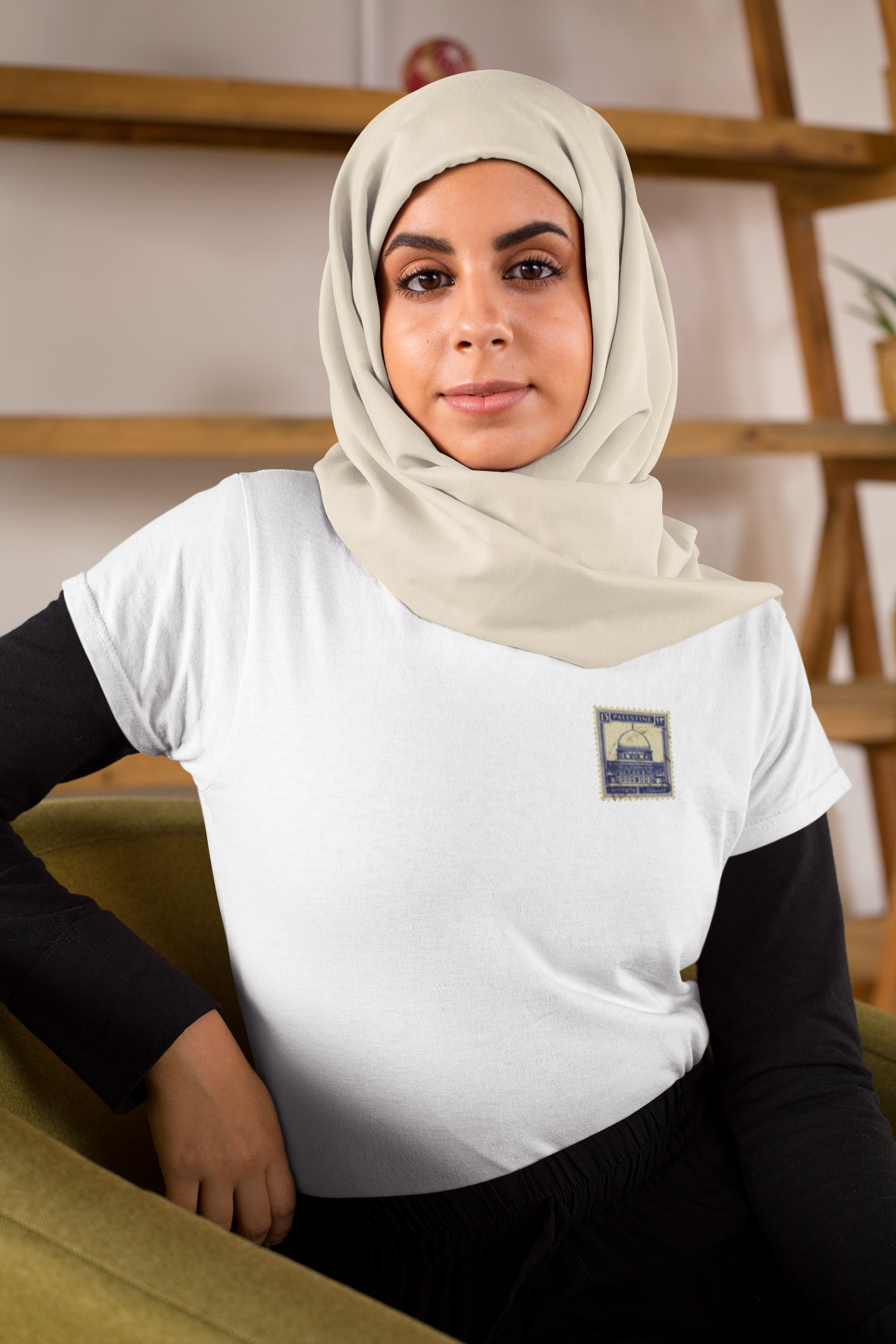 Palästina Briefmarke Basic Shirt Unisex